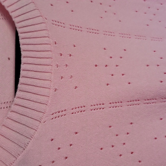 CLEARLOVE Pink Light Short Sleeved Sweater XL - Picture 5 of 7